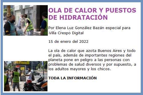 OLA DE CALOR E HIDRATACION